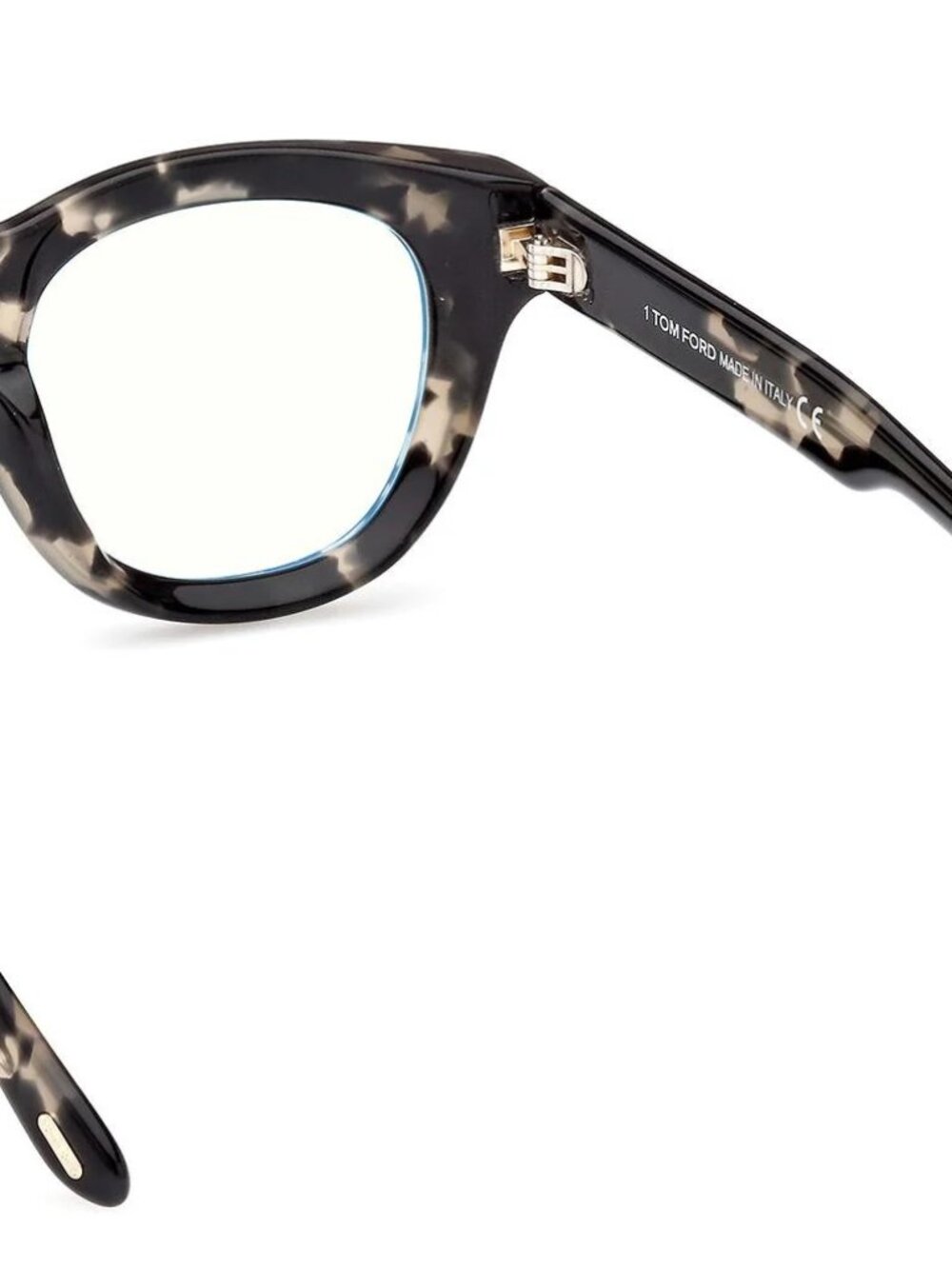 NEW TOM FORD TF5873-B 005 BLACK HAVANA BLUE BLOCK LENS AUTHENTIC EYEGLASSES - Picture 3 of 7